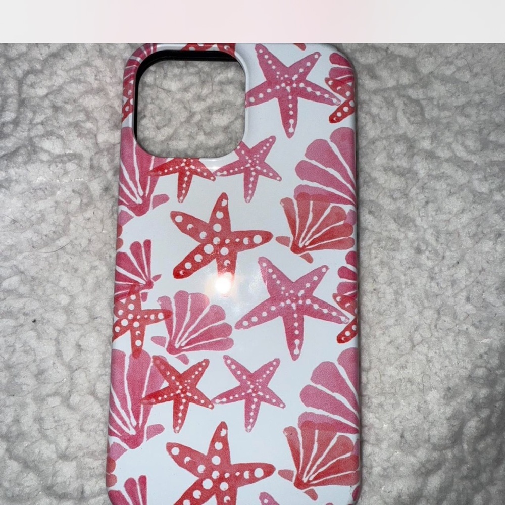 Amazon Starfish and Shells Phone Case - Pink and White